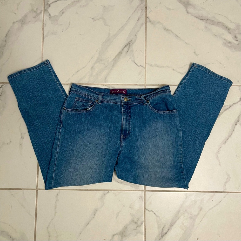 Gloria Vanderbilt Jeans Plus Size 14 Short Classic High Rise Blue Stretchy Denim